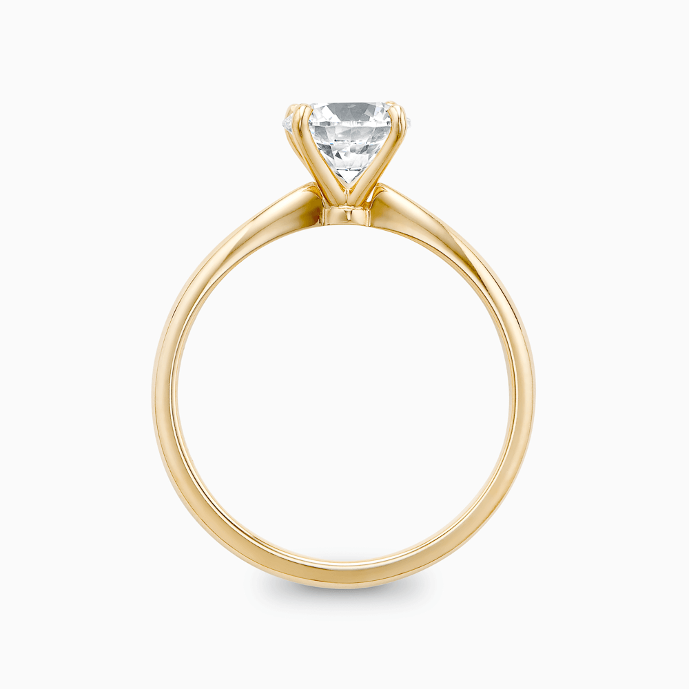 The Ecksand Tapered Diamond Engagement Ring with Basket Setting shown with  in 