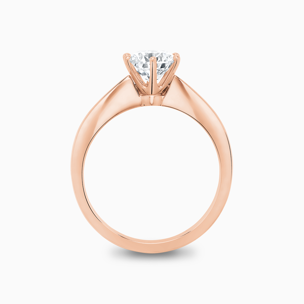 The Ecksand Tapered Diamond Engagement Ring with Six Prongs shown with  in 