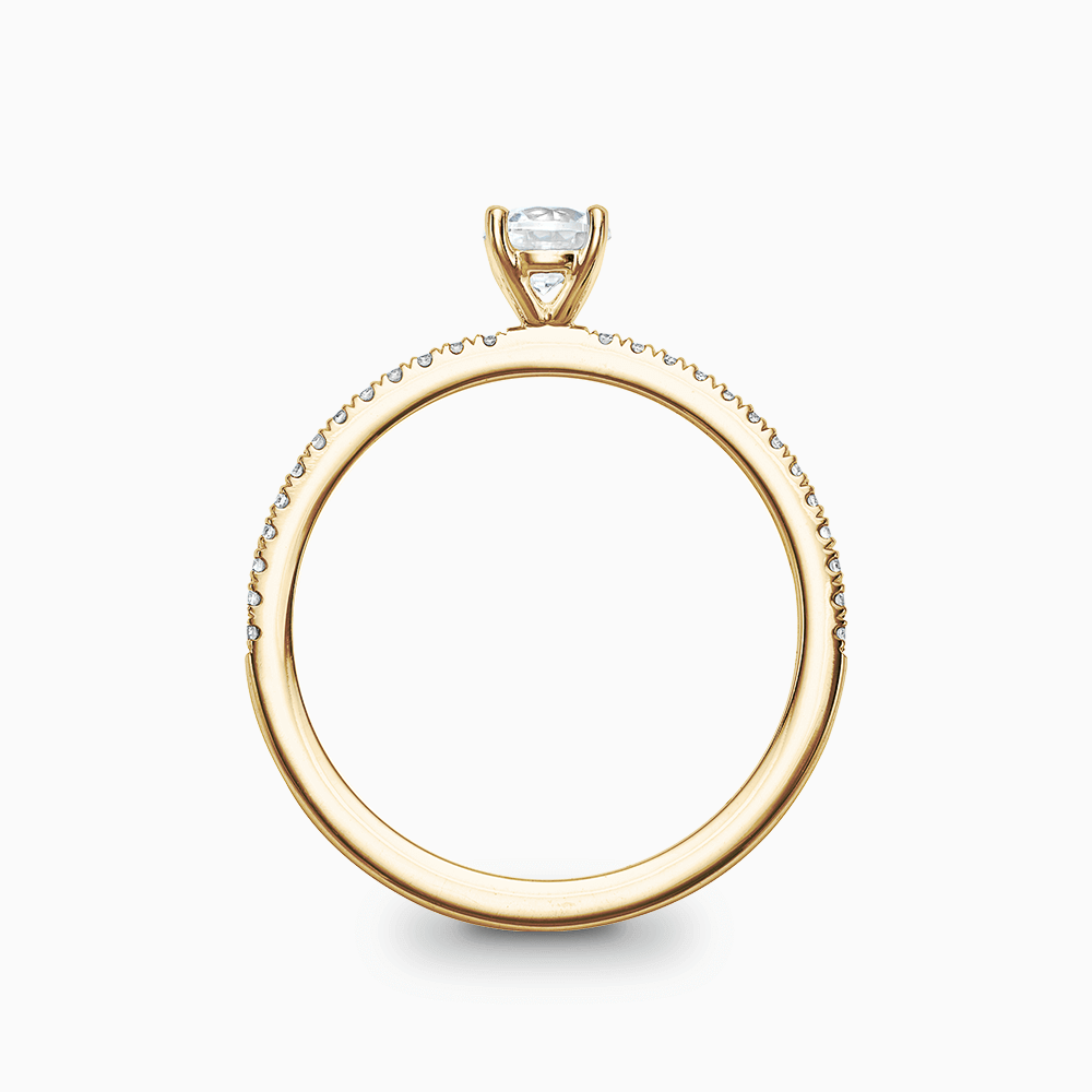 The Ecksand Diamond Pavé Engagement Ring with Basket Setting shown with  in 