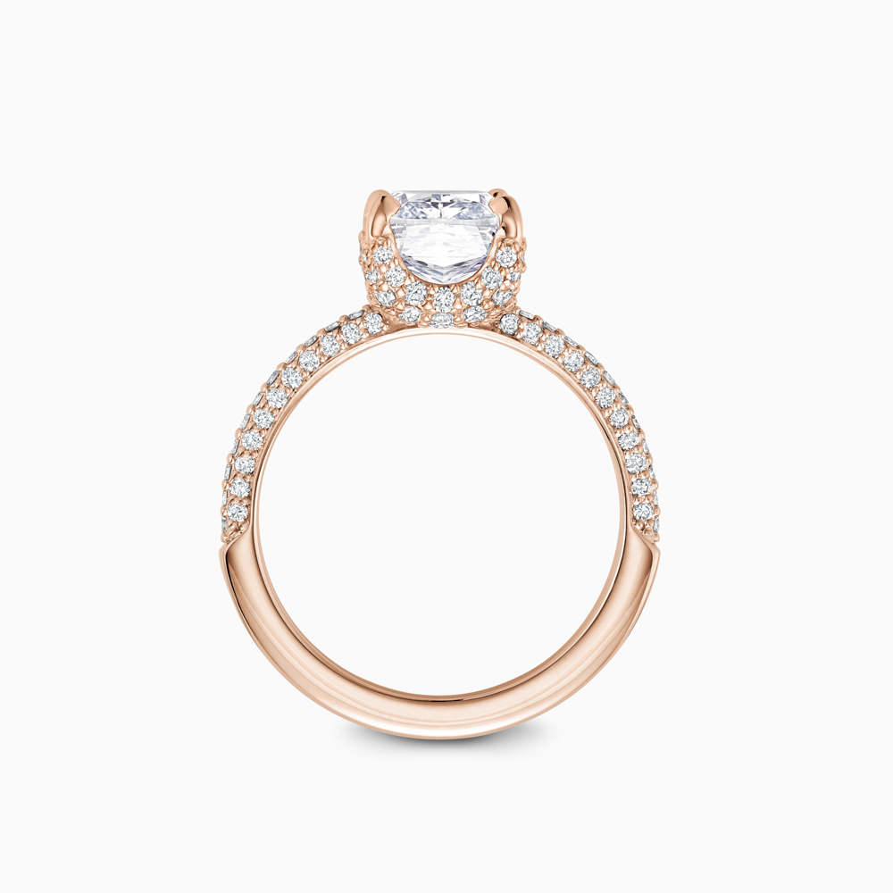 The Ecksand Iconic Diamond Engagement Ring with Micropavé Diamond Band shown with  in 