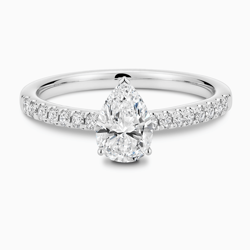 The Ecksand Diamond Engagement Ring with Cathedral Setting shown with  in 