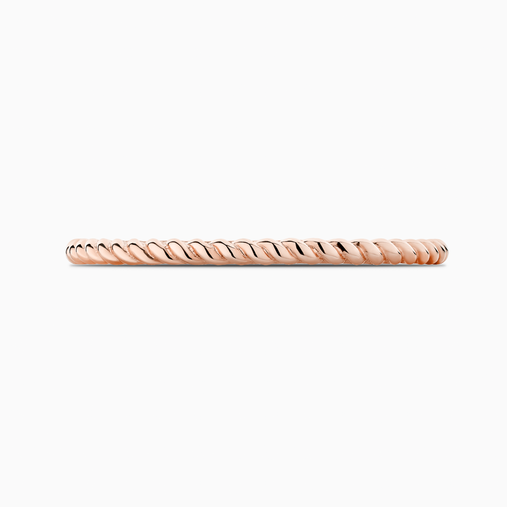The Ecksand Tresses Twisted Gold Ring shown with  in 14k Rose Gold