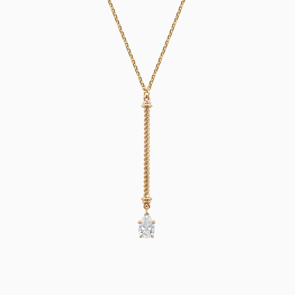 Twisted Gold Lariat Necklace