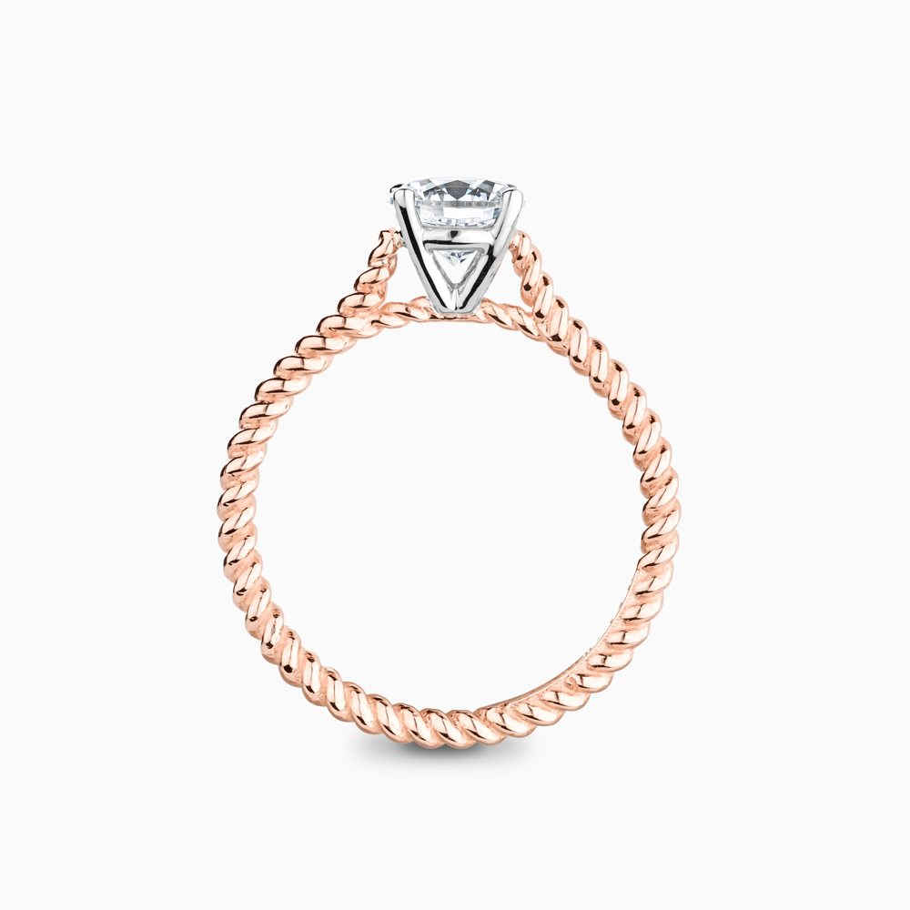 The Ecksand Twisted Diamond Solitaire Engagement Ring shown with  in 