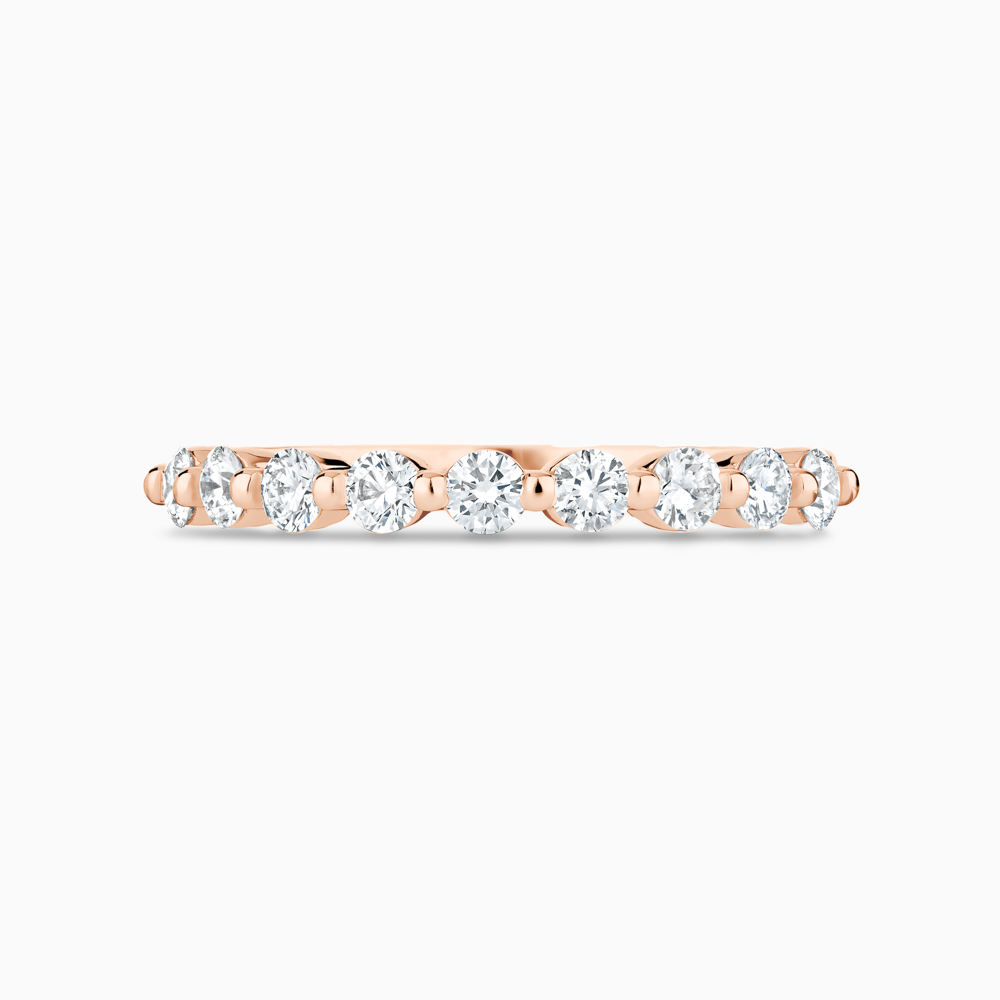 The Ecksand Thick Shared-Prongs Diamond Pavé Ring shown with Lab-grown VS2+/ F+ in 14k Rose Gold