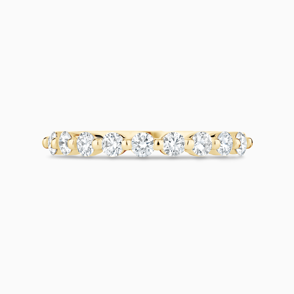 The Ecksand Thick Shared-Prongs Diamond Pavé Ring shown with Lab-grown VS2+/ F+ in 18k Yellow Gold