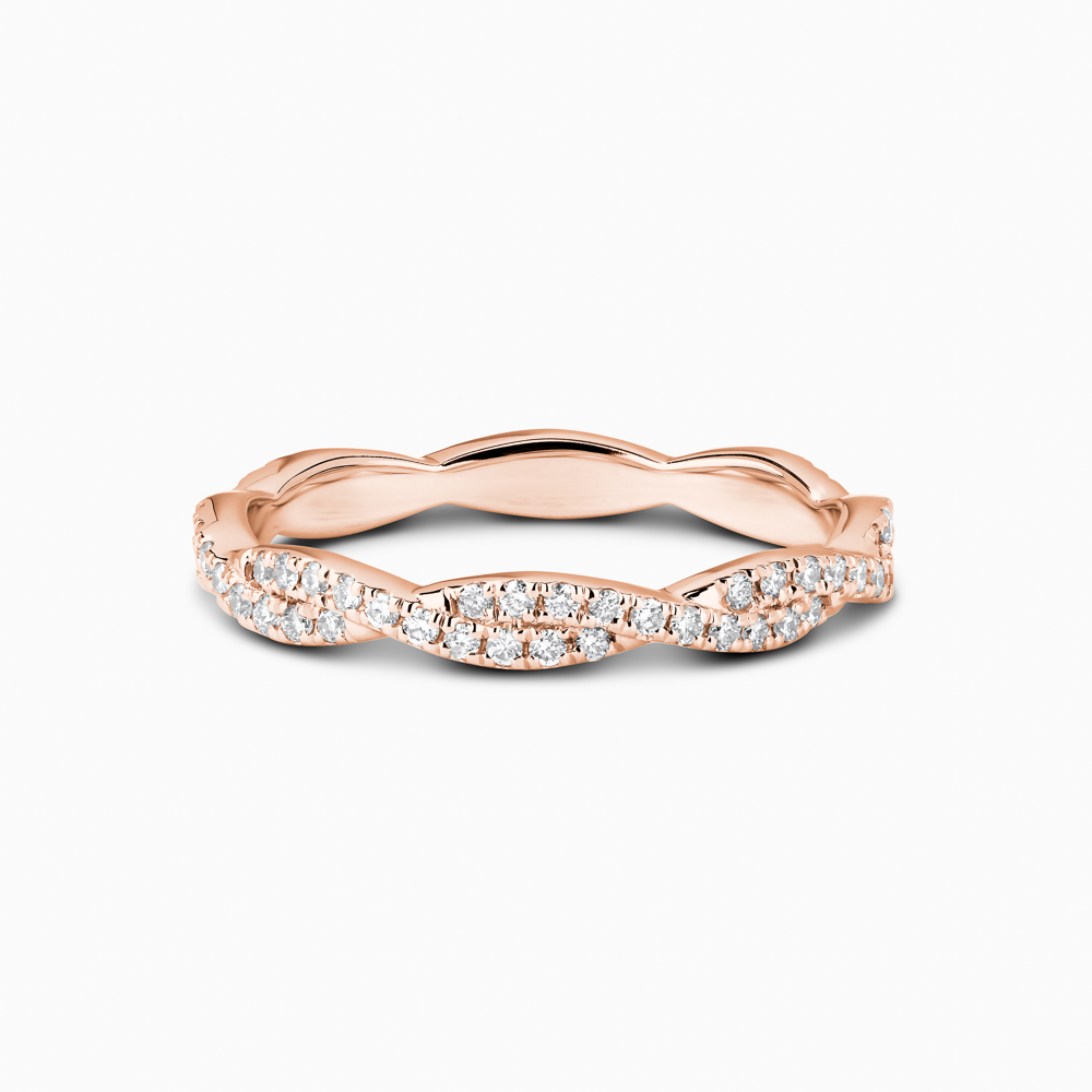 Twisted Band Crystal Ring (Gold)
