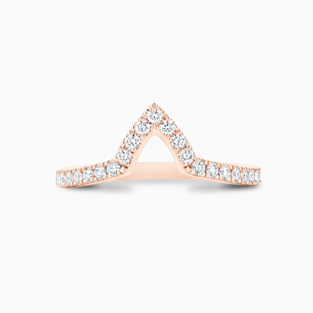 The Ecksand Arched Diamond Pavé Wedding Ring shown with Lab-grown VS2+/ F+ in 14k Rose Gold