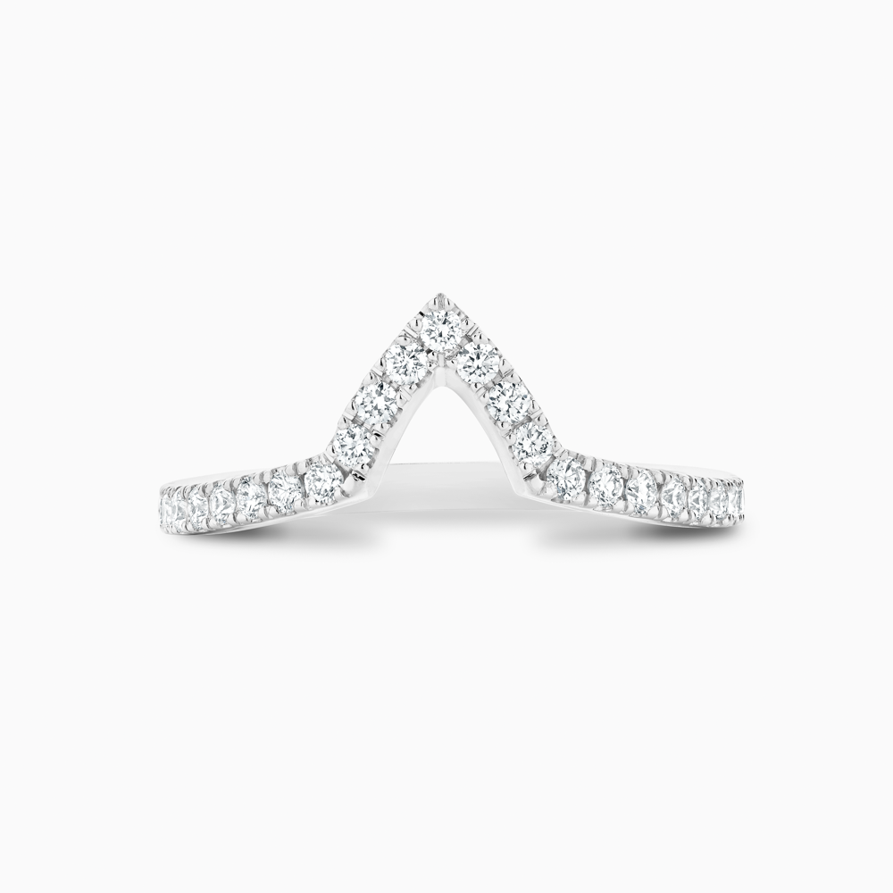 The Ecksand Arched Diamond Pavé Wedding Ring shown with Lab-grown VS2+/ F+ in 18k White Gold
