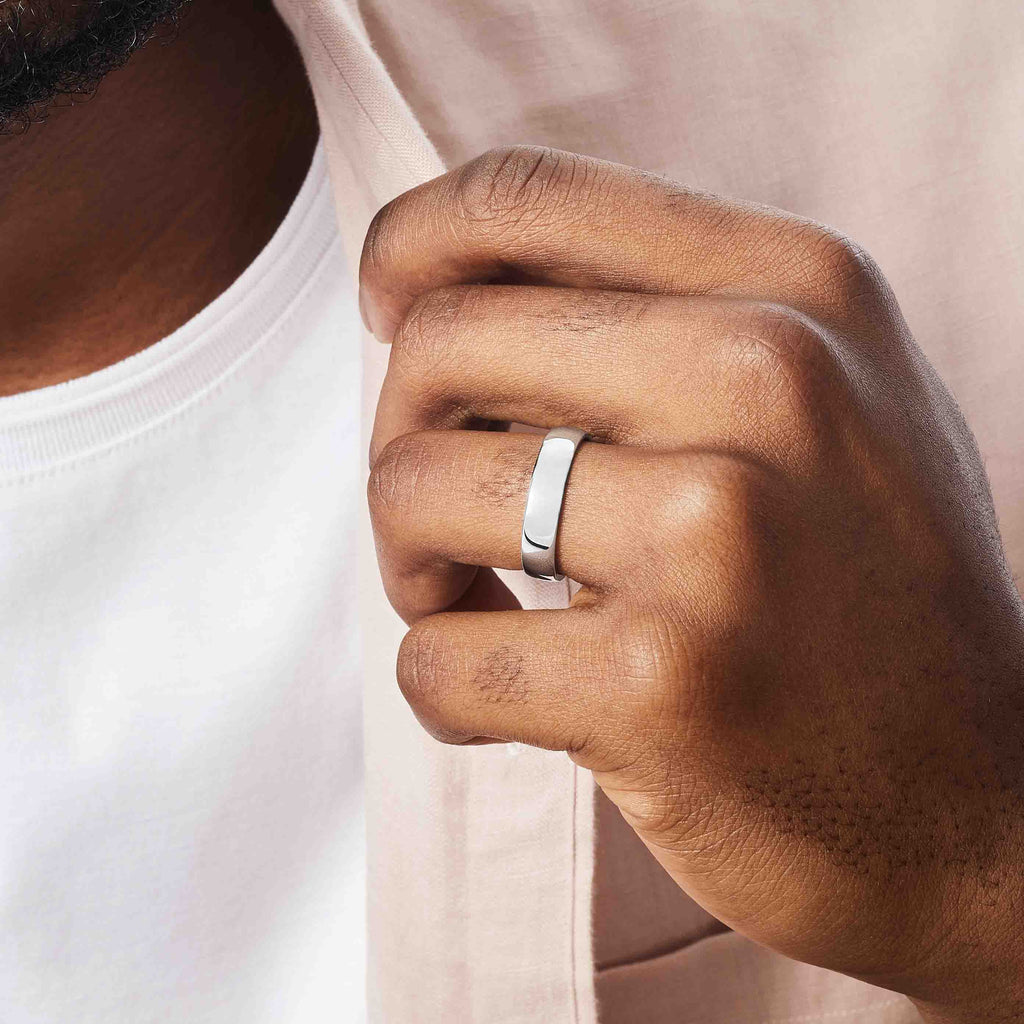 The Ecksand Thick Timeless Wedding Ring shown with  in 