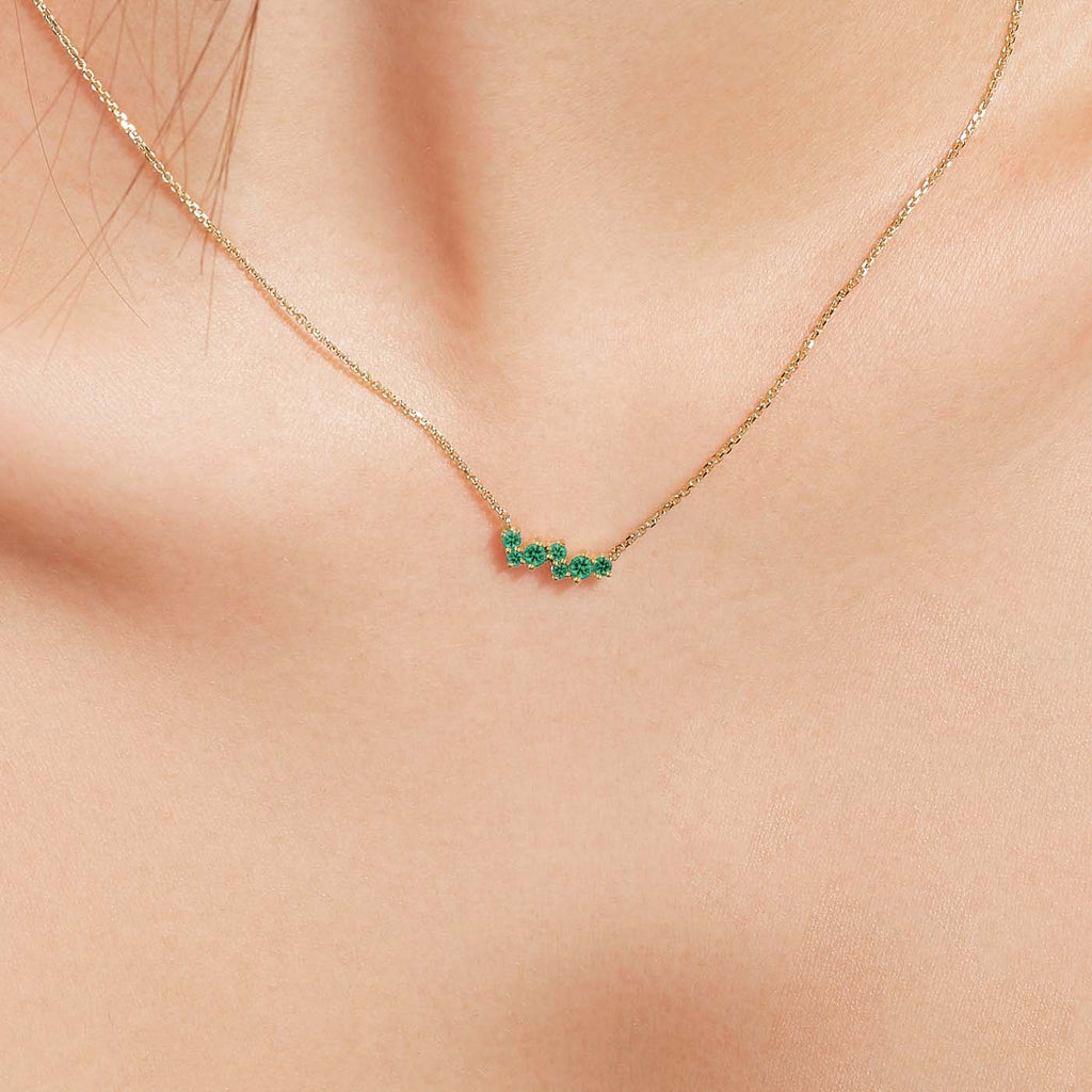 The Ecksand Cluster Emerald Pendant Necklace shown with  in 