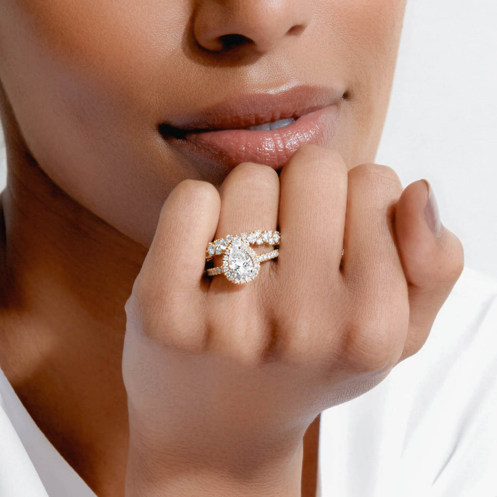 The Ecksand Interlocking Diamond Eternity Ring shown with  in 