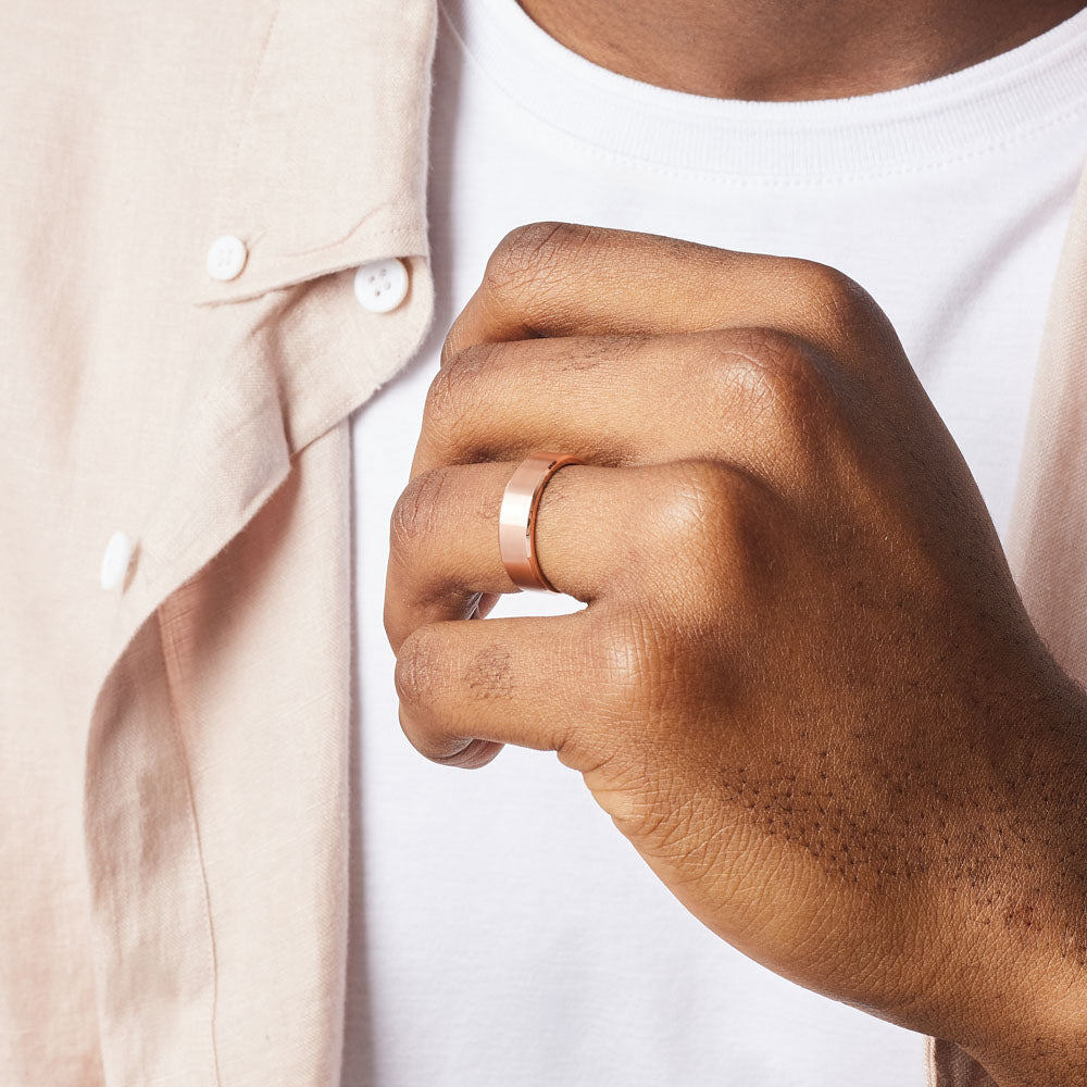 Bevelled mens wedding ring hotsell