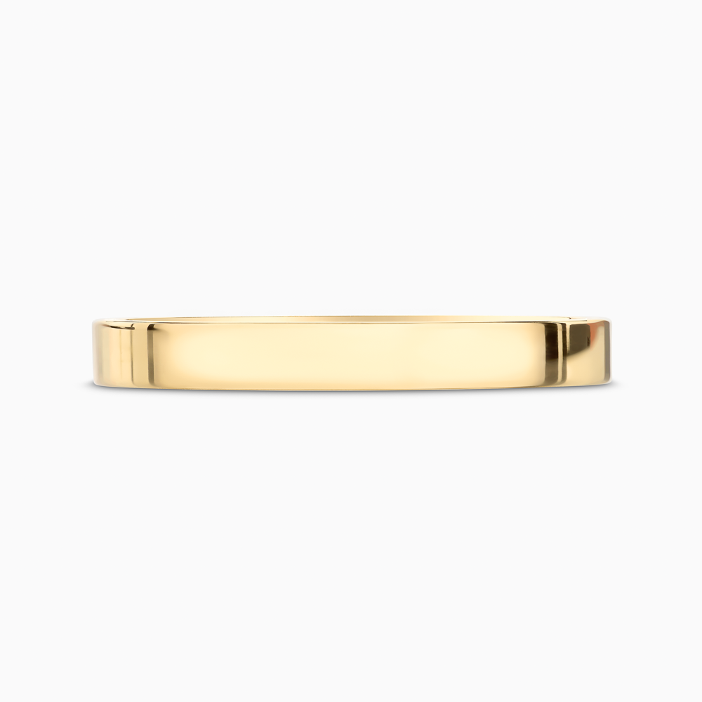 The Ecksand Flat Mirror-Finish Wedding Ring shown with Band: 2mm in 18k Yellow Gold
